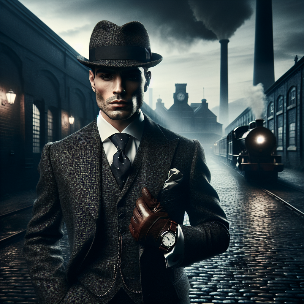 Homme en costume 1920 style Peaky Blinders Birmingham