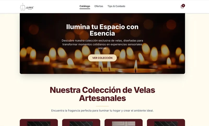 captura del sitio web Glowie