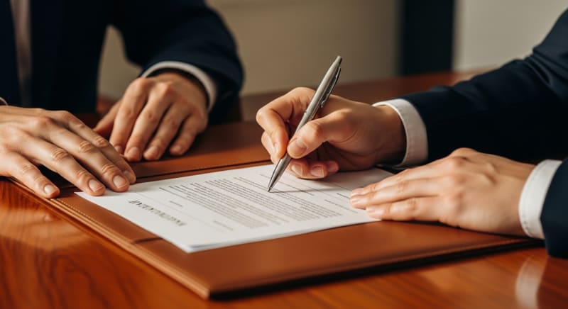 عقد مكتب محاماة - مرحلة التوقيع والمصادقة
