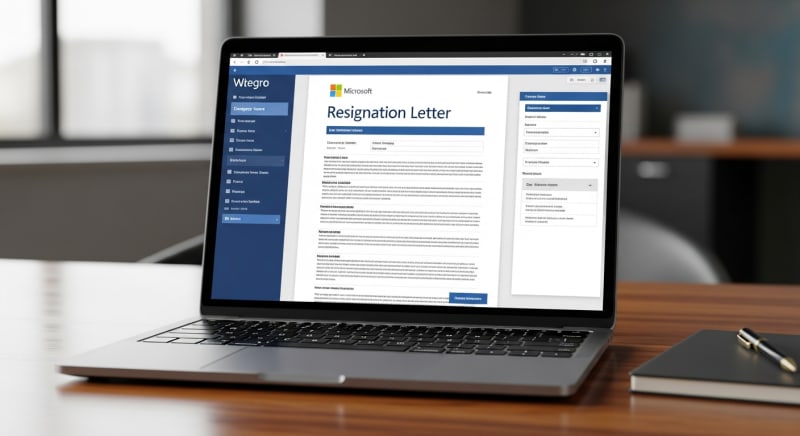 طلب استقالة من العمل للتعديل