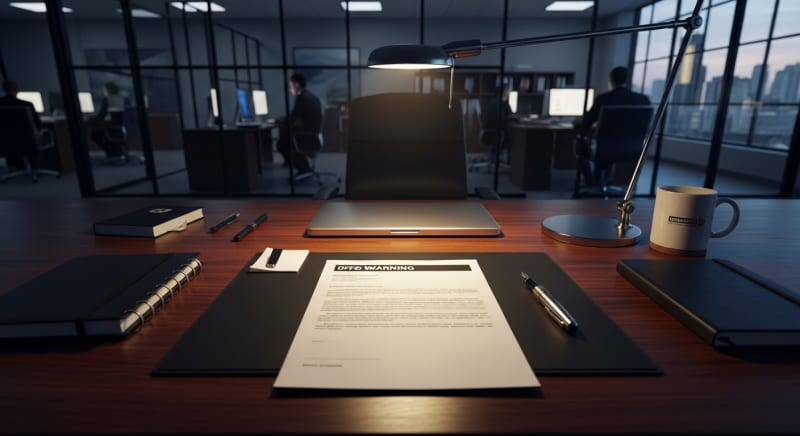 نموذج إنذار موظف بسبب الغياب