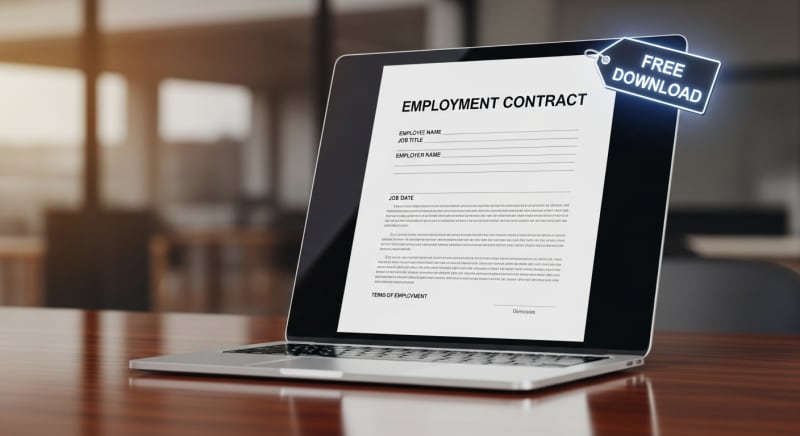 نموذج عقد عمل مجاني