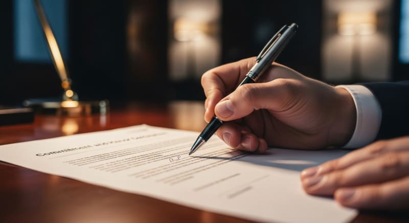 نموذج التزام بعدم العمل