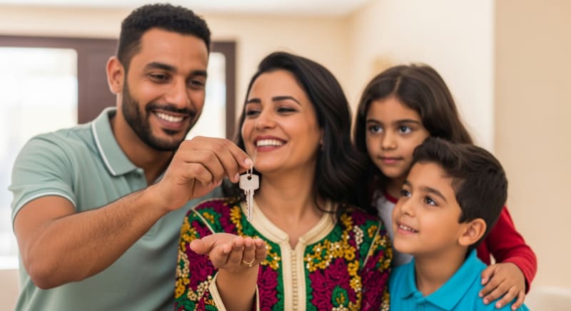 استلام مفاتيح السكن الاقتصادي المغربي