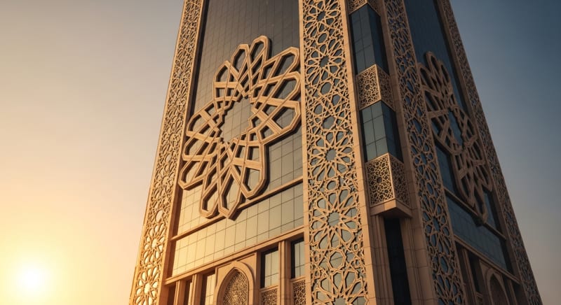 مبنى حديث في الدمام يمثل المشاريع التي يخدمها محامي مقاولات الدمام.