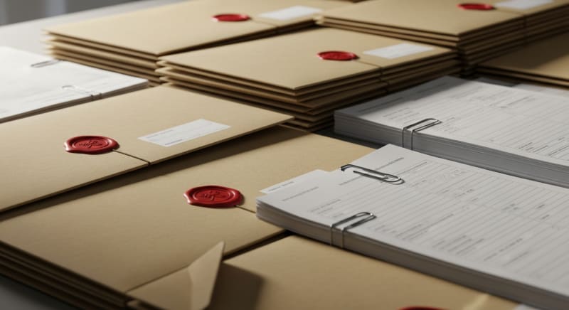 مجموعة أظرفة بريدية موجهة لإدارة المباريات