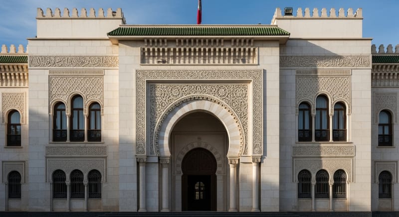 الواجهة الخارجية للمحكمة الابتدائية بالمغرب