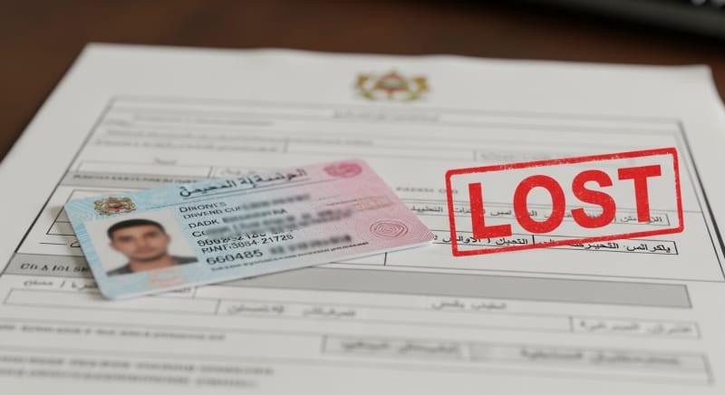 تصريح بالشرف ضياع رخصة السياقة