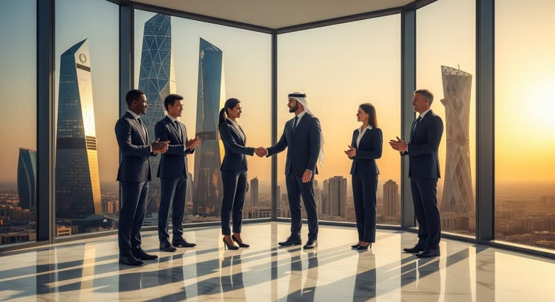 مستثمرون أجانب يعقدون شراكة ناجحة بعد إتمام إجراءات تأسيس شركة في السعودية.