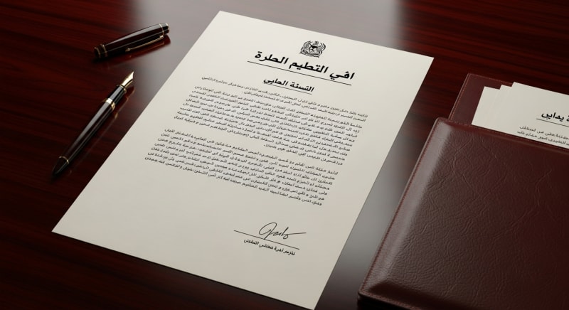 صورة لنموذج صيغة المستندات المنقولة جاهز للتحميل بصيغة وورد.