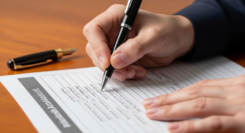 صيغة معتمدة لتعبئة نماذج الطلبات الإدارية.