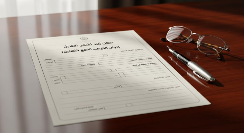 نموذج فارغ من نماذج التسجيل في حدث أو فعالية جاهز للتعبئة والطباعة.