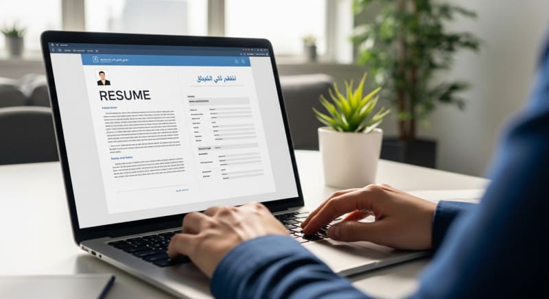 صيغة عمل سيرة ذاتية المحدثة