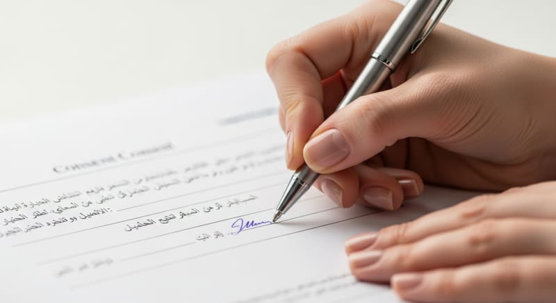 صيغة قانونية معتمدة لـ نماذج الموافقة.