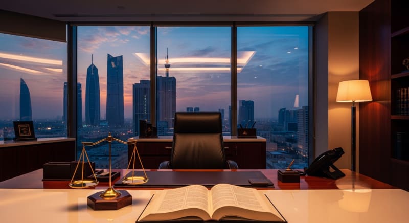 صورة لمكتب محاماة قضايا عمالية فخم يعكس الثقة والخبرة في التعامل مع النزاعات العمالية.