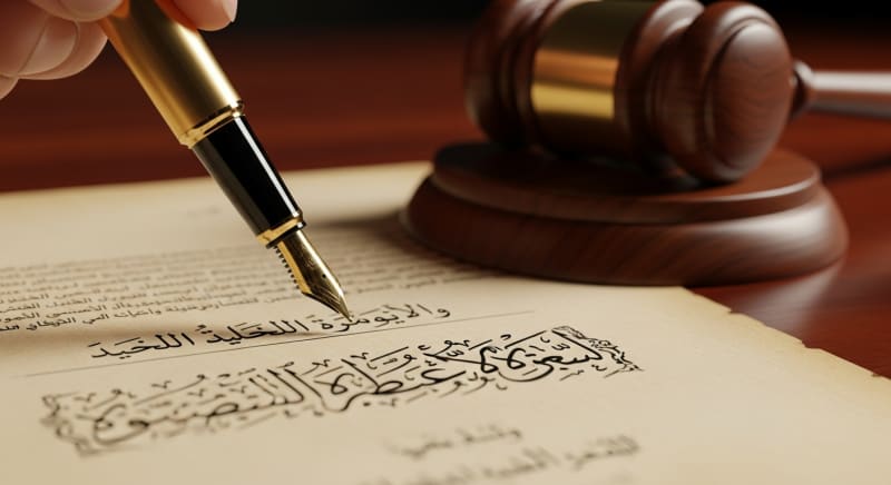 توقيع عقد يحدد بدقة أتعاب المحاماة في القضايا العمالية لضمان الشفافية بين المحامي والموكل.