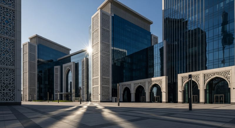 واجهة مبنى قانوني مرموق حيث يقدم افضل محامي قضايا عمالية خدماته الاستشارية المتخصصة.