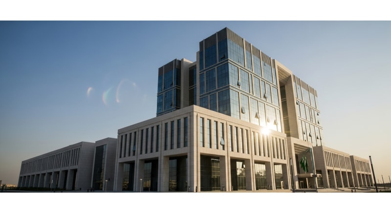 مبنى وزارة التجارة حيث يتم التحقق من شروط تأسيس شركة مقاولات في السعودية.