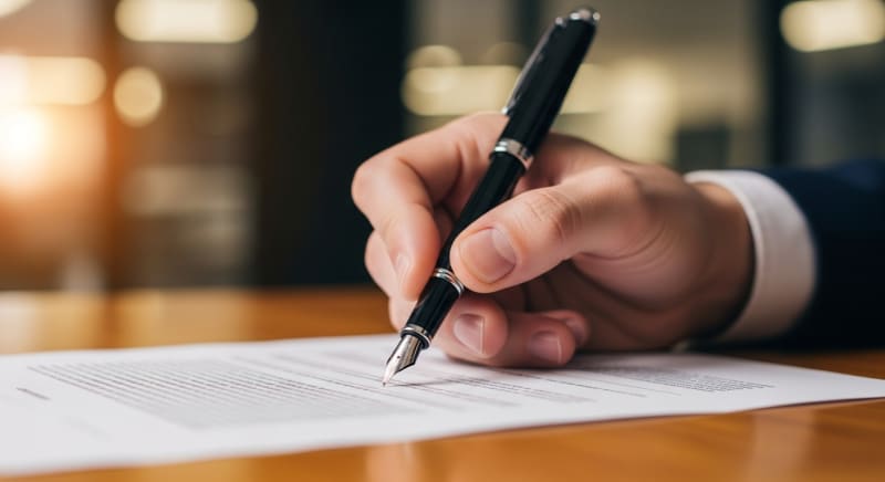 توقيع وثيقة إنهاء عقد بالتراضي بقلم رسمي