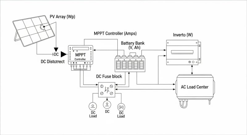 Off-Grid System Design: Ultimate Engineering Guide 2027 | SolarKiit Off-Grid System Design - engineering architecture diagram 2026