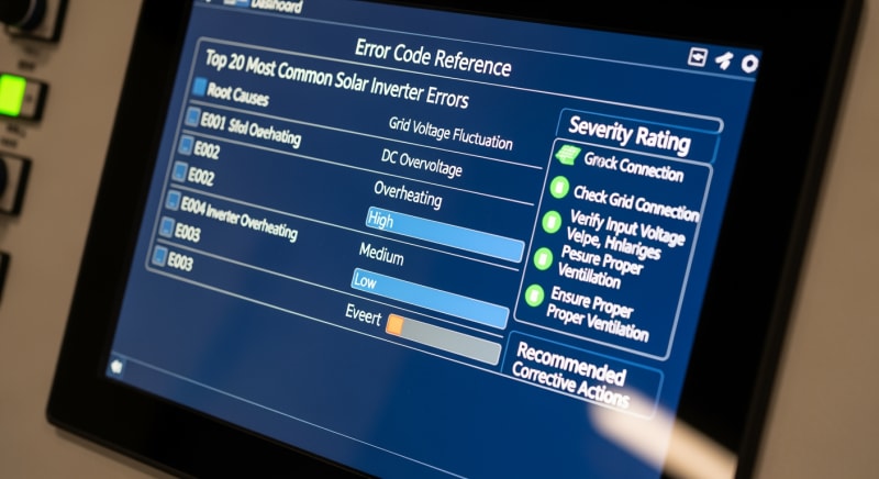 solar inverter error codes - performance testing and validation 2026