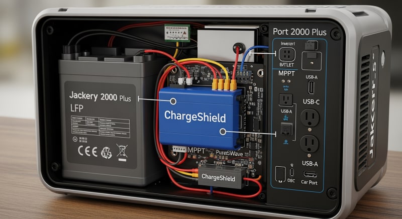 Jackery Explorer 2000 Plus review - engineering architecture diagram 2026