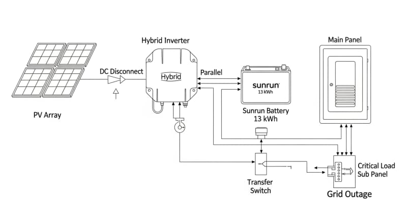 sunrun solar battery - engineering architecture diagram 2026
