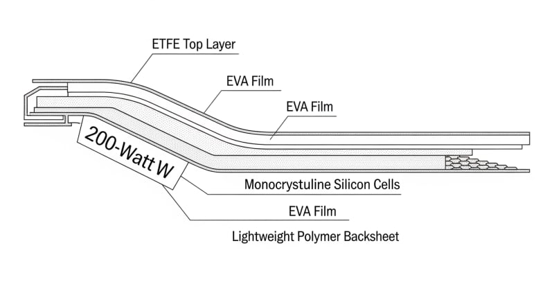 200 watt flexible solar panel - engineering architecture diagram 2026