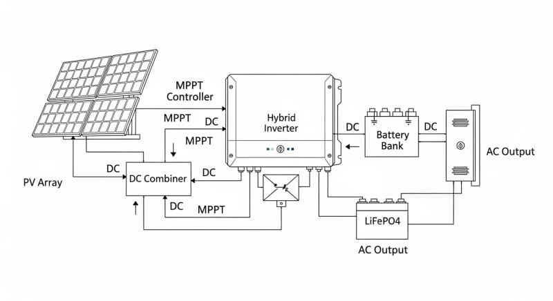 solar inverter kit - engineering architecture diagram 2026