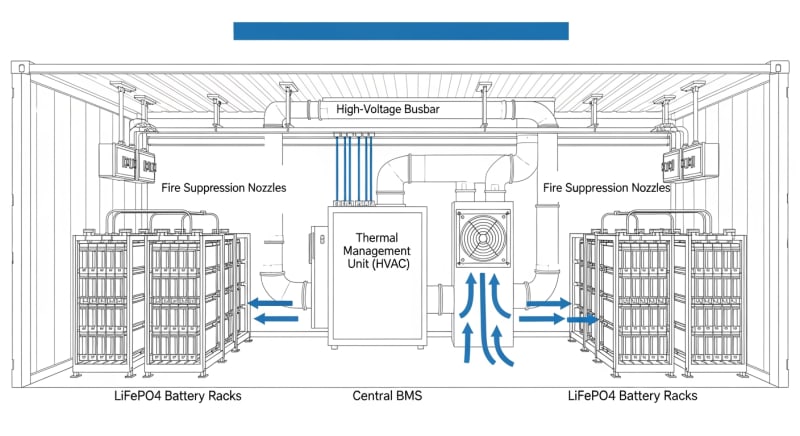 battery container - engineering architecture diagram 2026