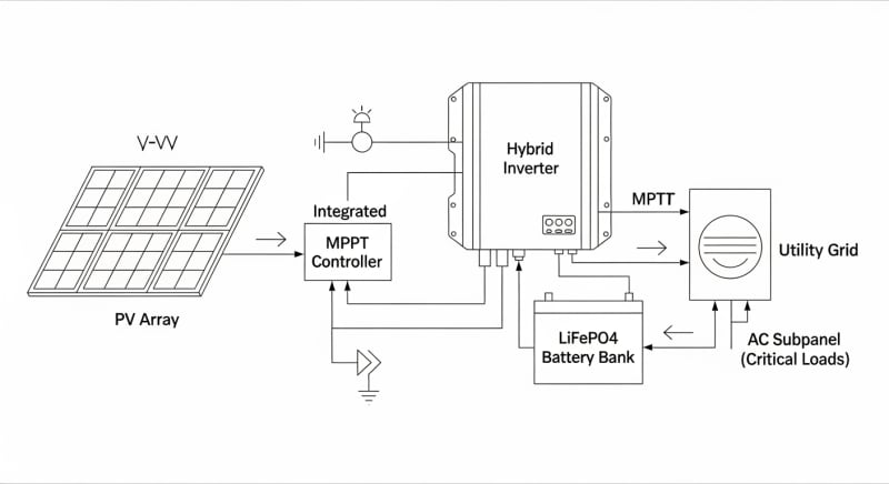 solar panel inverter kit - engineering architecture diagram 2026