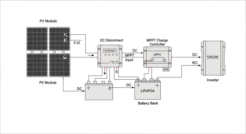 solar panel set - engineering architecture diagram 2026