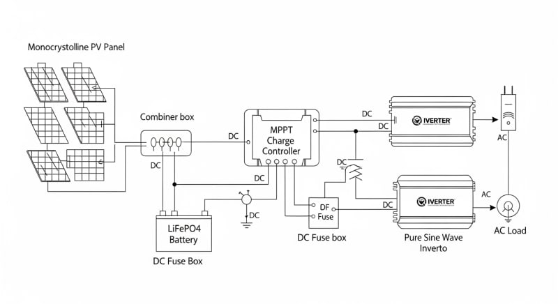 eco worthy solar kit - engineering architecture diagram 2026