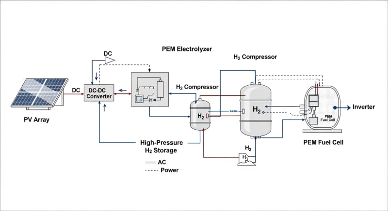 hydrogen energy storage - engineering architecture diagram 2026