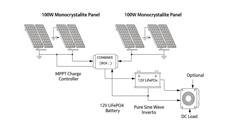renogy 400 watt solar kit - engineering architecture diagram 2026