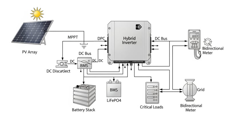 best solar and battery system - engineering architecture diagram 2026