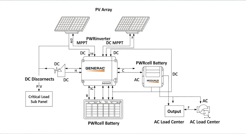 generac pwr cell - engineering architecture diagram 2026