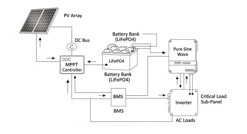 household solar batteries - engineering architecture diagram 2026