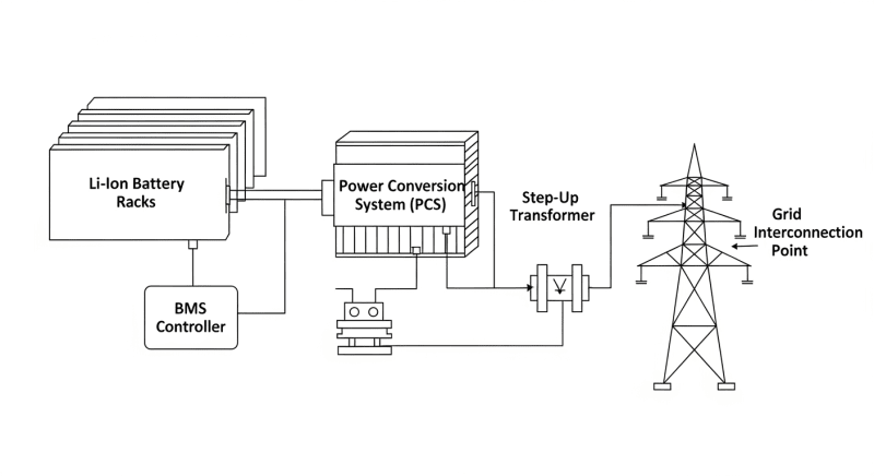 electricity storage - engineering architecture diagram 2026
