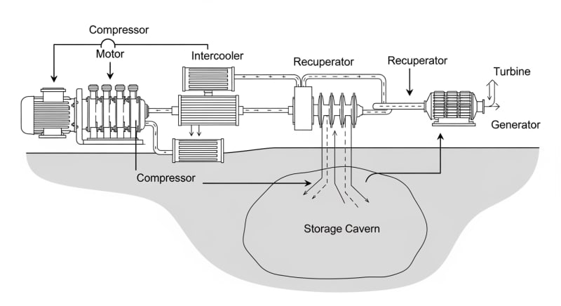 compressed air energy storage - engineering architecture diagram 2026