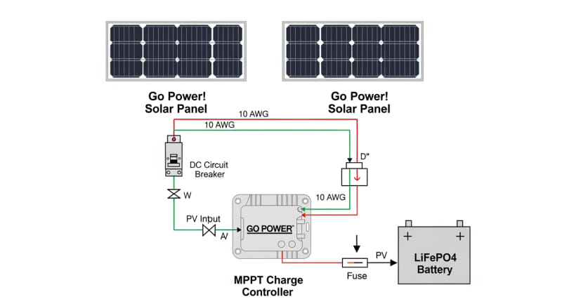 go power solar kit - engineering architecture diagram 2026