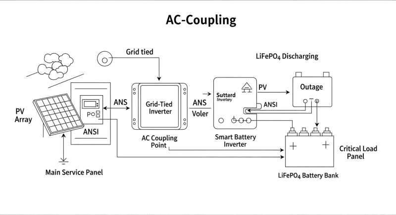 backup battery for solar - engineering architecture diagram 2026