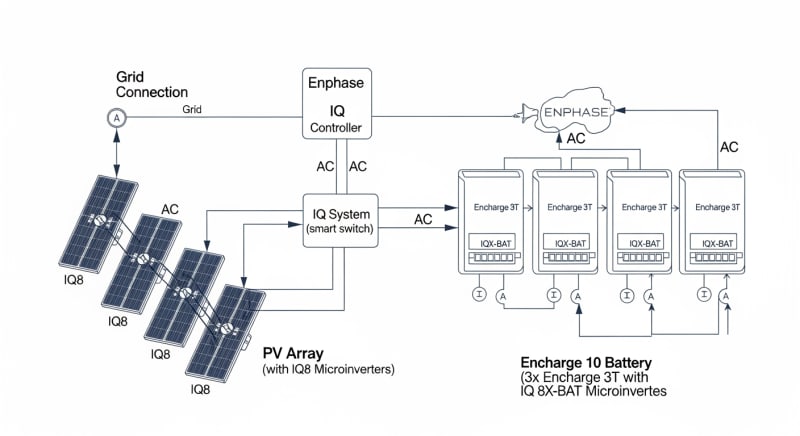 enphase encharge 10 - engineering architecture diagram 2026