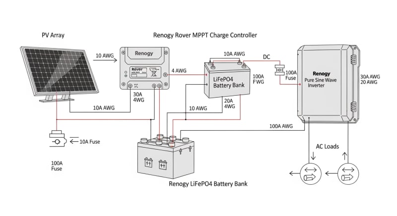 renogy kit - engineering architecture diagram 2026