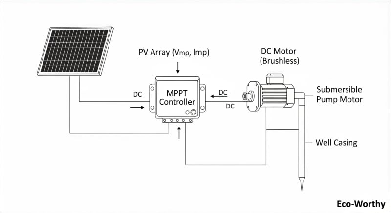 eco worthy solar pump - engineering architecture diagram 2026