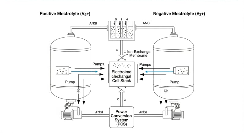 flow batteries - engineering architecture diagram 2026