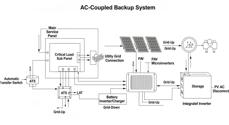 solar back up - engineering architecture diagram 2026