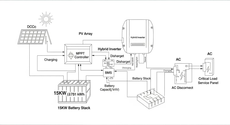 15kw battery storage - engineering architecture diagram 2026