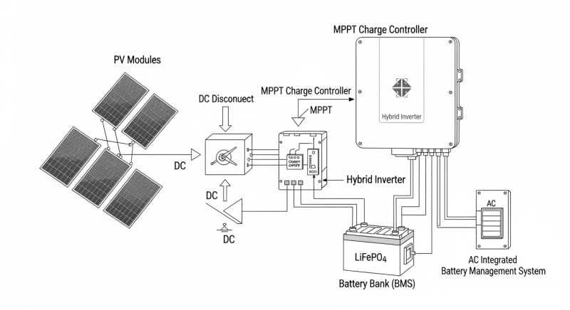 solar pv kit - engineering architecture diagram 2026