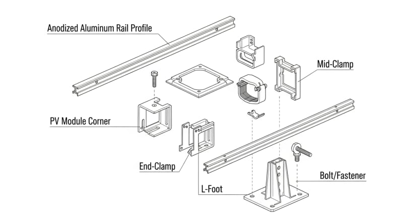 solar panel frame kit - engineering architecture diagram 2026